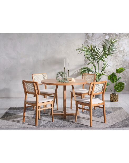 Table à manger Puffy naturelle - 100x75x100 cm