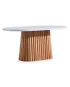 Table à manger Soho blanc/naturel - 170x75x90 cm