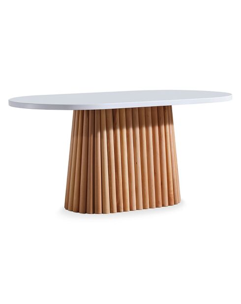 Table à manger Soho blanc/naturel - 170x75x90 cm
