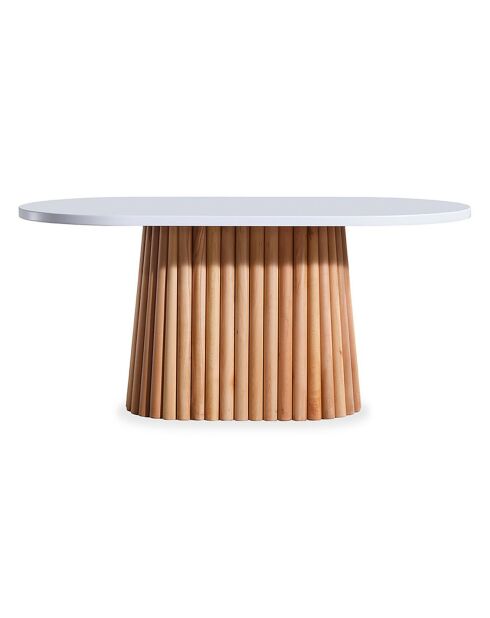 Table à manger Soho blanc/naturel - 170x75x90 cm