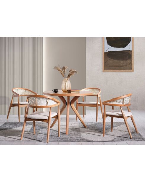 Table à manger Vegas naturelle - 100x75x100 cm