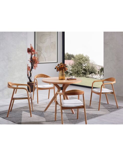 Table à manger + 4 Chaises Lindy naturelles