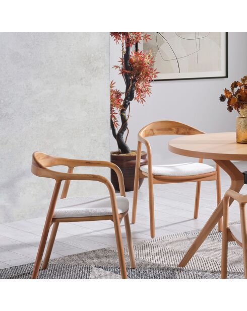 Table à manger + 4 Chaises Lindy naturelles