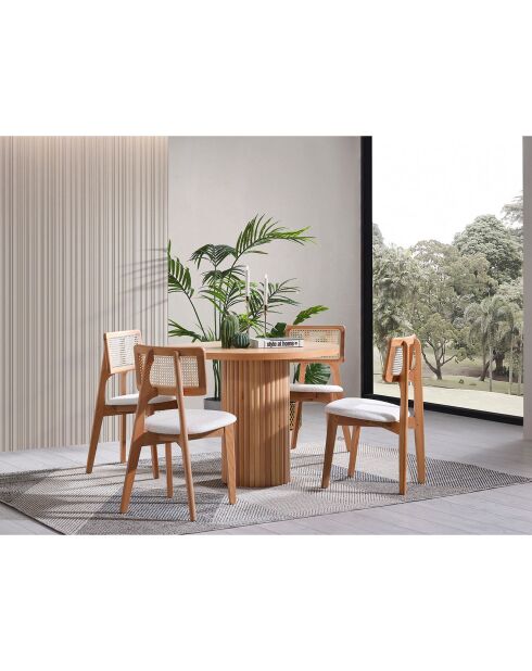 Table à manger + 4 Chaises Lova naturelles