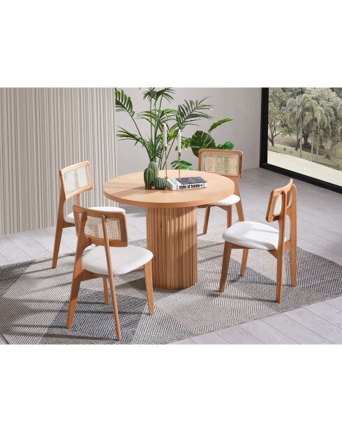 Table à manger + 4 Chaises Lova naturelles