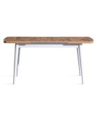 Table extensible + 4 Chaises Milla blanc/naturel
