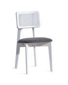 Table extensible + 4 Chaises Milla blanc/naturel