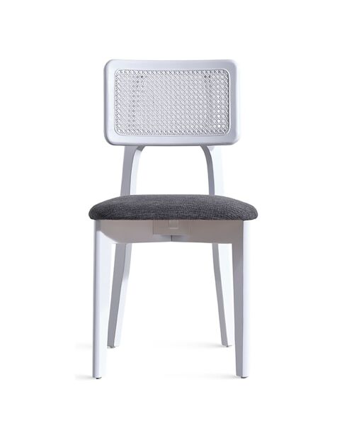 Table extensible + 4 Chaises Milla blanc/naturel