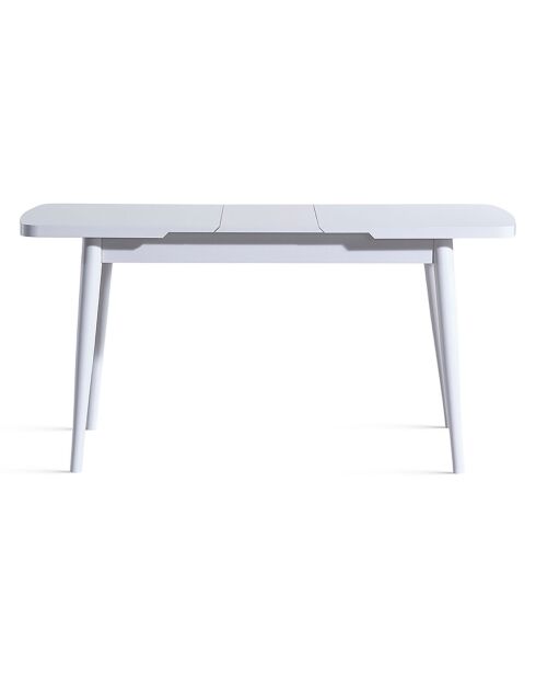 Table extensible + 4 Chaises Milla blanches