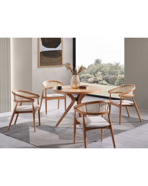Table à manger + 4 Chaises Vegas naturelles