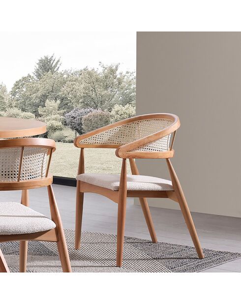 Table à manger + 4 Chaises Vegas naturelles