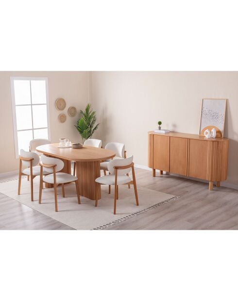 Table à manger Lugias hêtre - 180x75x90 cm