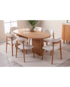 Table à manger Lugias hêtre - 180x75x90 cm