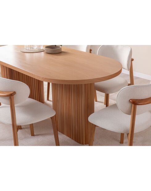 Table à manger Lugias hêtre - 180x75x90 cm