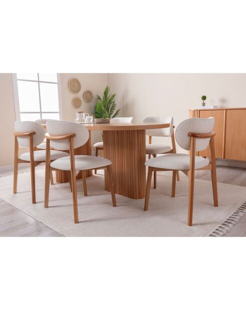 Table à manger Lugias hêtre - 180x75x90 cm