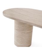 Table à manger Hermes travertin - 180x77x90 cm