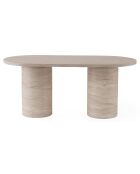Table à manger Hermes travertin - 180x77x90 cm