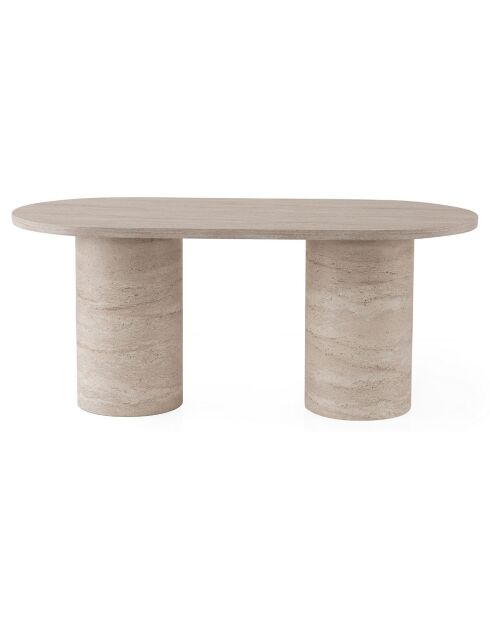Table à manger Hermes travertin - 180x77x90 cm