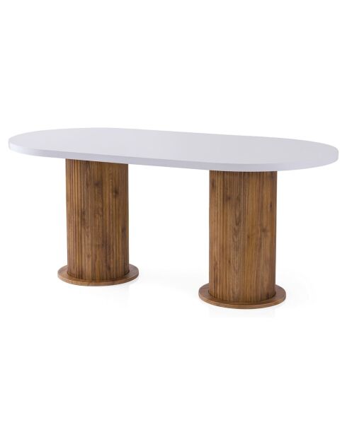 Table à manger Milas blanche - 180x77x90 cm