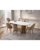 Table à manger Milas blanche - 180x77x90 cm