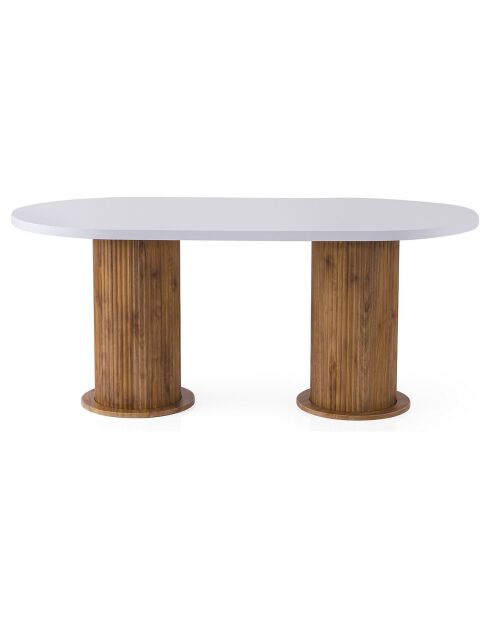 Table à manger Milas blanche - 180x77x90 cm