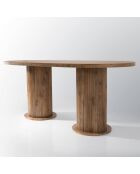 Table à manger Milas noyer - 180x77x90 cm