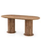 Table à manger Milas noyer - 180x77x90 cm