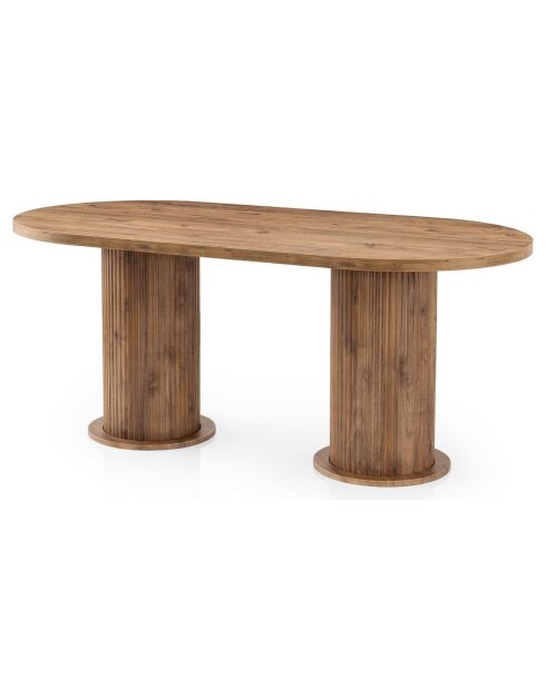 Table à manger Milas noyer - 180x77x90 cm