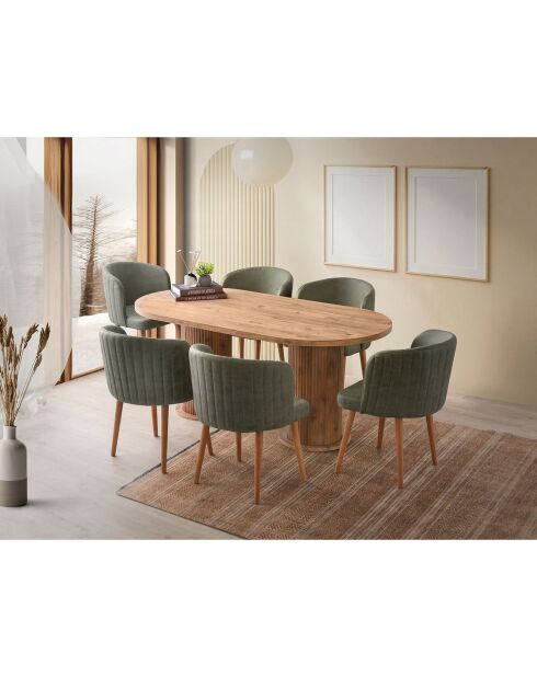 Table à manger Milas noyer - 180x77x90 cm