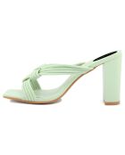 Mules Noela vertes - Talon 7 cm