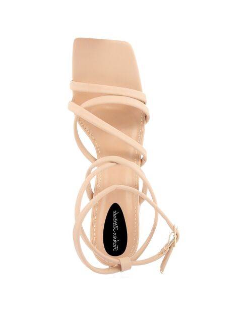 Sandales Noemie beiges - Talon 7 cm