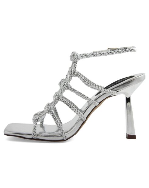 Sandales Clemence argentées - Talon 10 cm