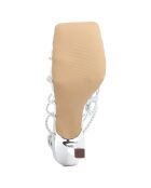 Sandales Clemence argentées - Talon 10 cm