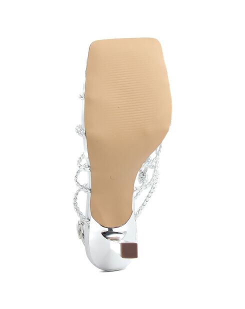 Sandales Clemence argentées - Talon 10 cm
