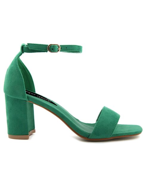 Sandales Justine vertes - Talon 7 cm