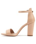 Sandales Adèle nude - Talon 9 cm