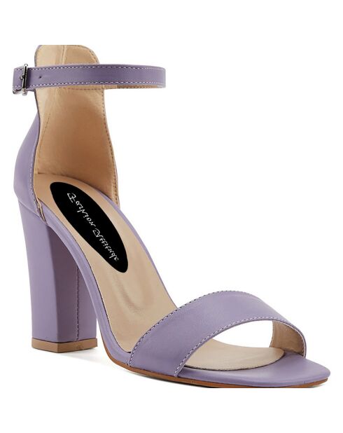 Sandales Adèle violettes - Talon 9 cm