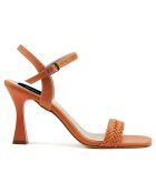 Sandales Louisa orange - Talon 8.5 cm