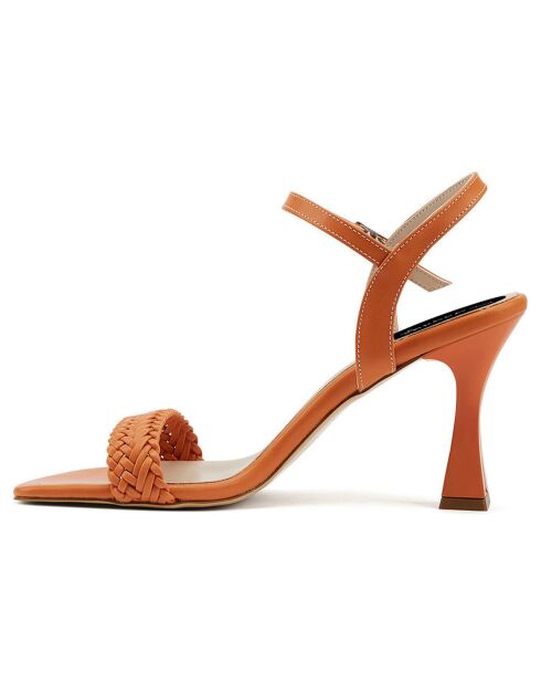 Sandales Louisa orange - Talon 8.5 cm