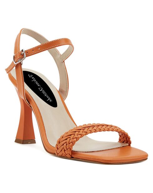 Sandales Louisa orange - Talon 8.5 cm