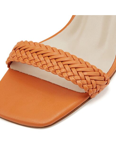 Sandales Louisa orange - Talon 8.5 cm