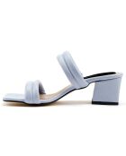 Mules Louise bleues - Talon 5.5 cm