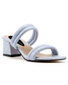 Mules Louise bleues - Talon 5.5 cm