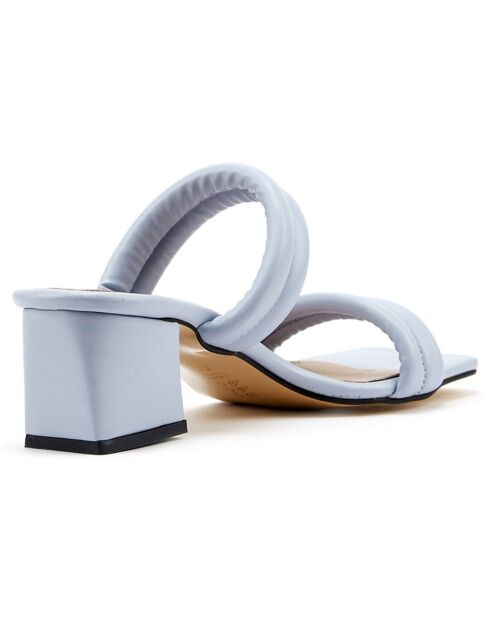 Mules Louise bleues - Talon 5.5 cm