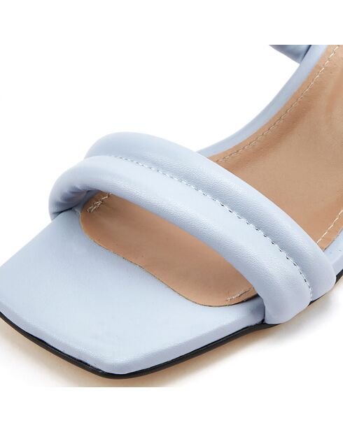 Mules Louise bleues - Talon 5.5 cm