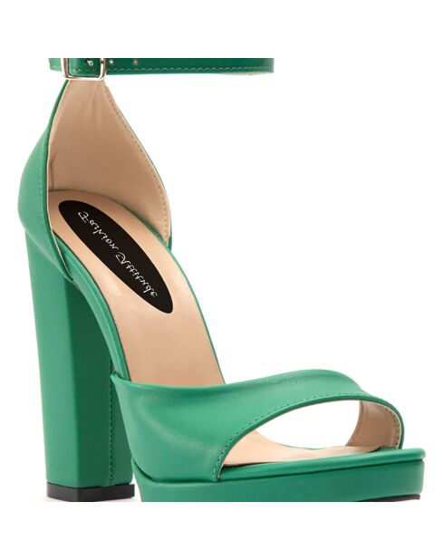 Sandales Martha vertes - Talon 11.5 cm