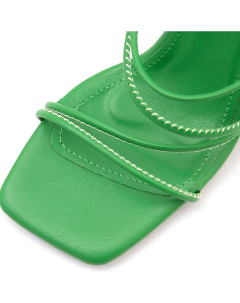 Mules Josephine vertes - Talon 8 cm