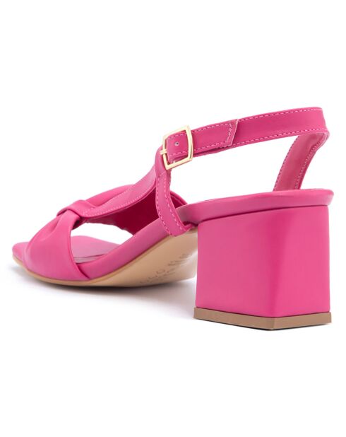 Sandales Senda fuchsia - Talon 6 cm