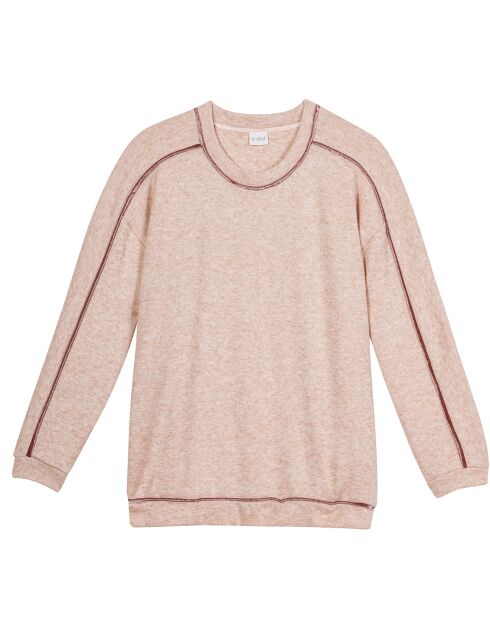 Pull Alpaga beige rose
