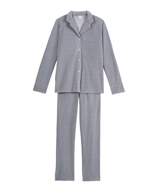 Pyjama en micropolaire Douce gris chiné